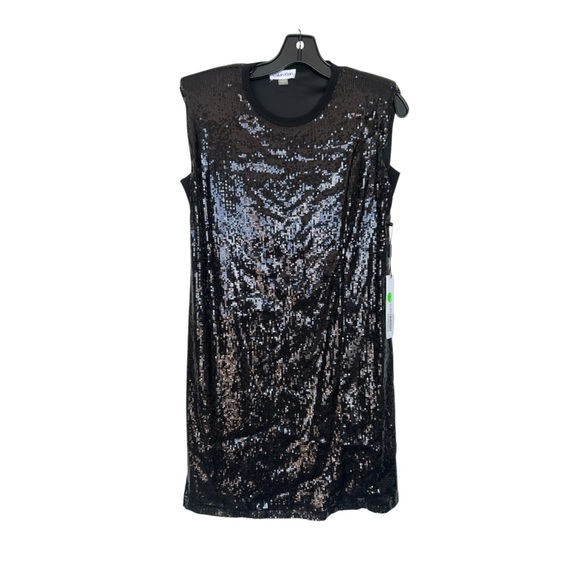Calvin Klein Chic Black Sequin Party Dress Size 4
